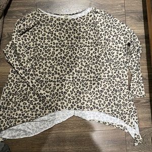 Off the shoulder cheetah top